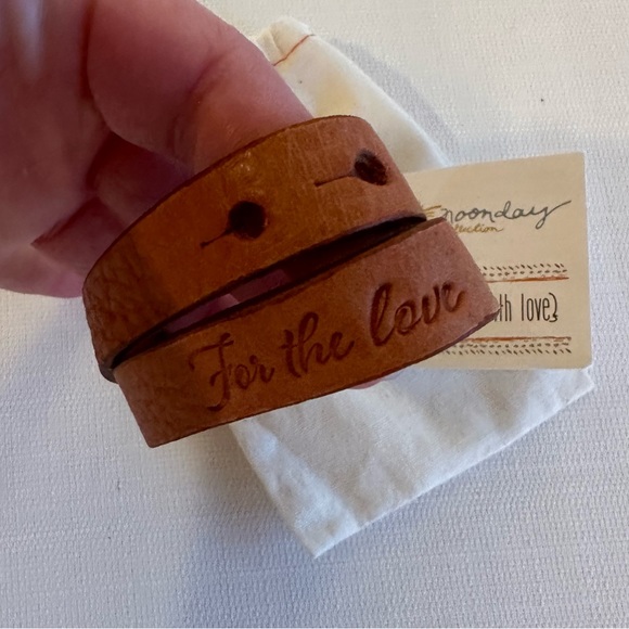 Noonday Collection Leather Wrap Bracelet “For the Love” Jen Hatmaker Collab - Picture 3 of 8
